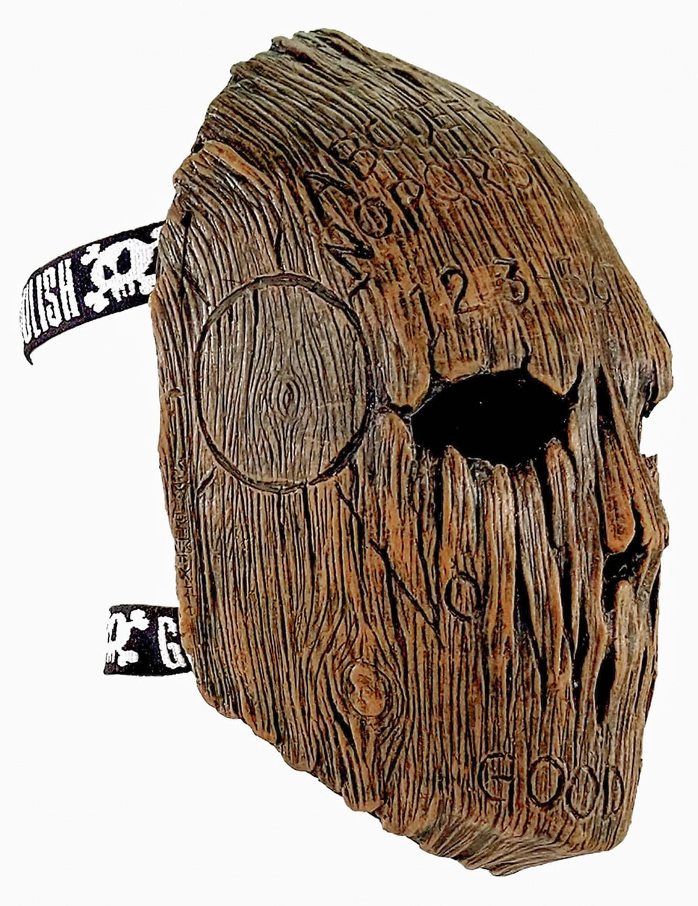 Bočný pohľad na masku Ouija