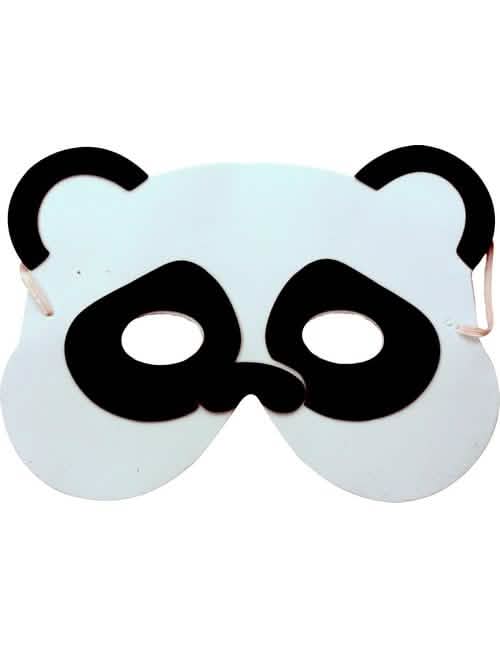 Panda maska pre dieťa biela a čierna