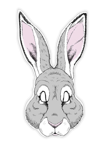 Papierová maska králika 