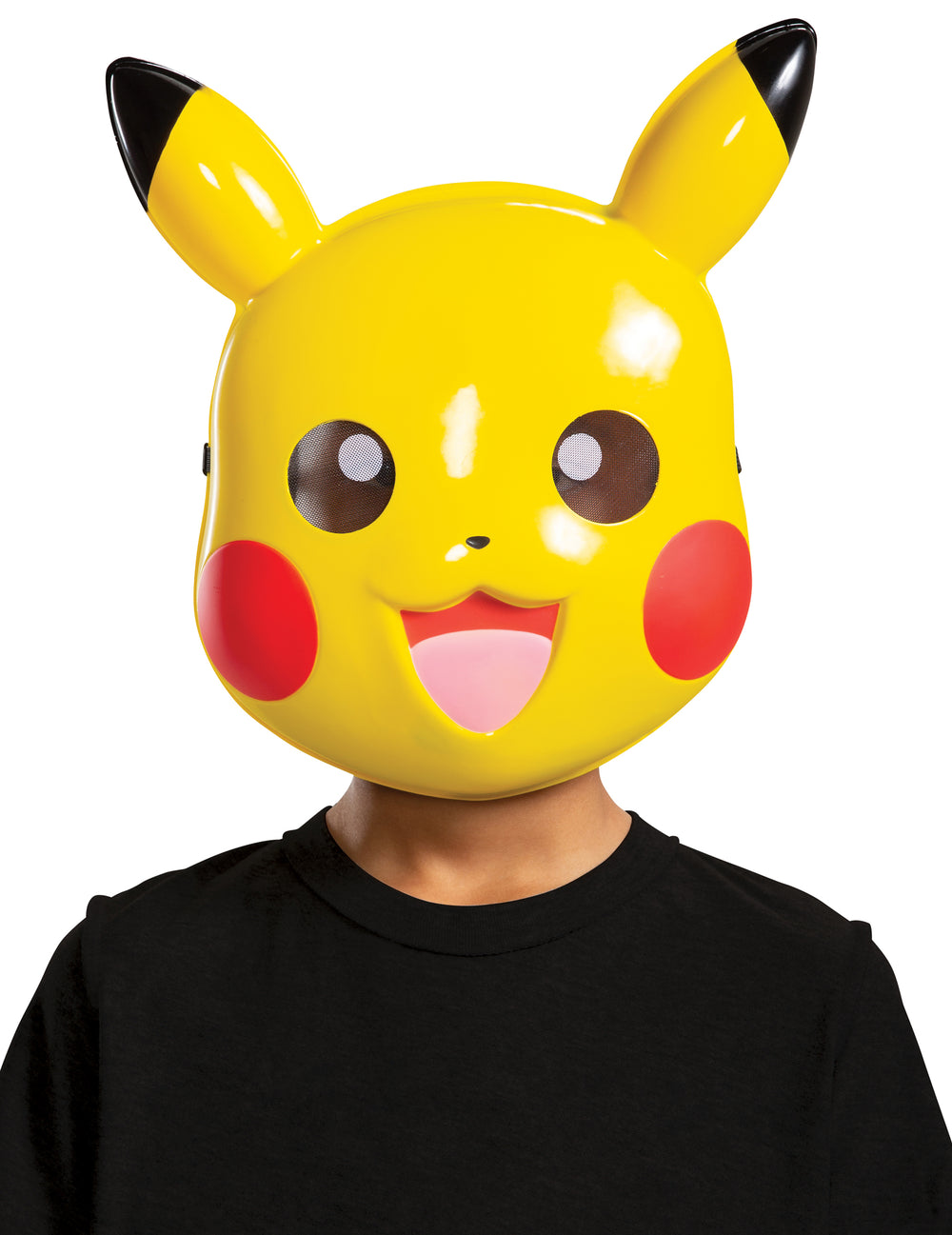 Vue de face du masque Pikachu Pokémon™ pour enfant