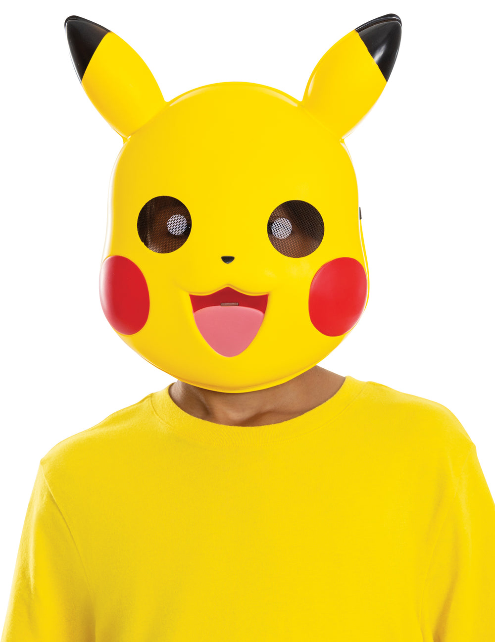 Gros plan sur le visage du masque Pikachu Pokémon™