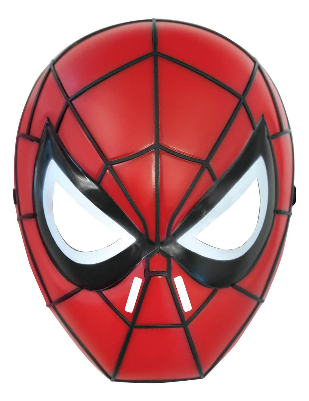 Pevná maska Spider-man Ultimate pre dieťa červená s čiernymi pavúčimi sieťami