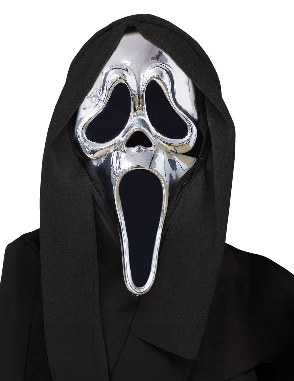 Masque Scream™ pour adulte argent chromé
