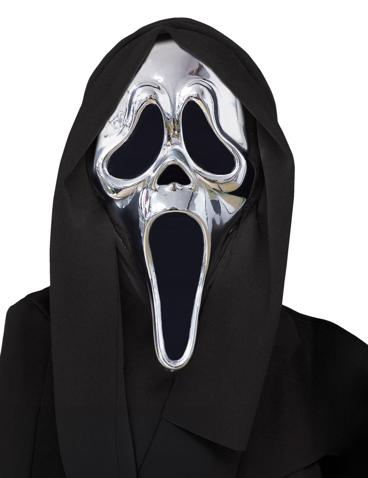 Masque Scream™ pour adulte argent chromé