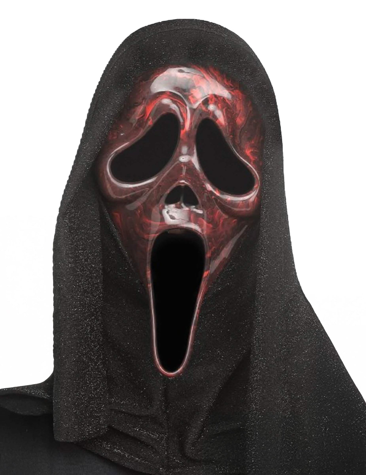 Červeno mramorovaná maska Scream pre dospelých