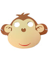 Masque de singe pour enfant marron et beige avec élastique