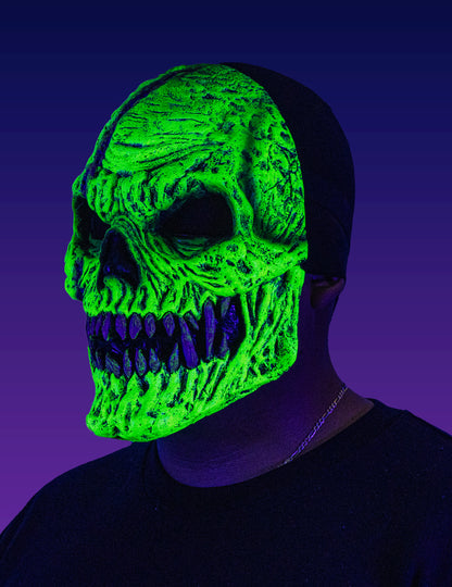 Dospelá zelená démonická maska ​​kostry