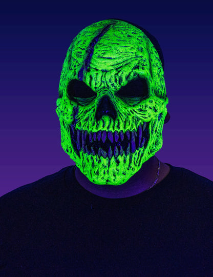 Dospelá zelená démonická maska ​​kostry