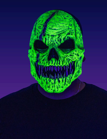 Dospelá zelená démonická maska ​​kostry