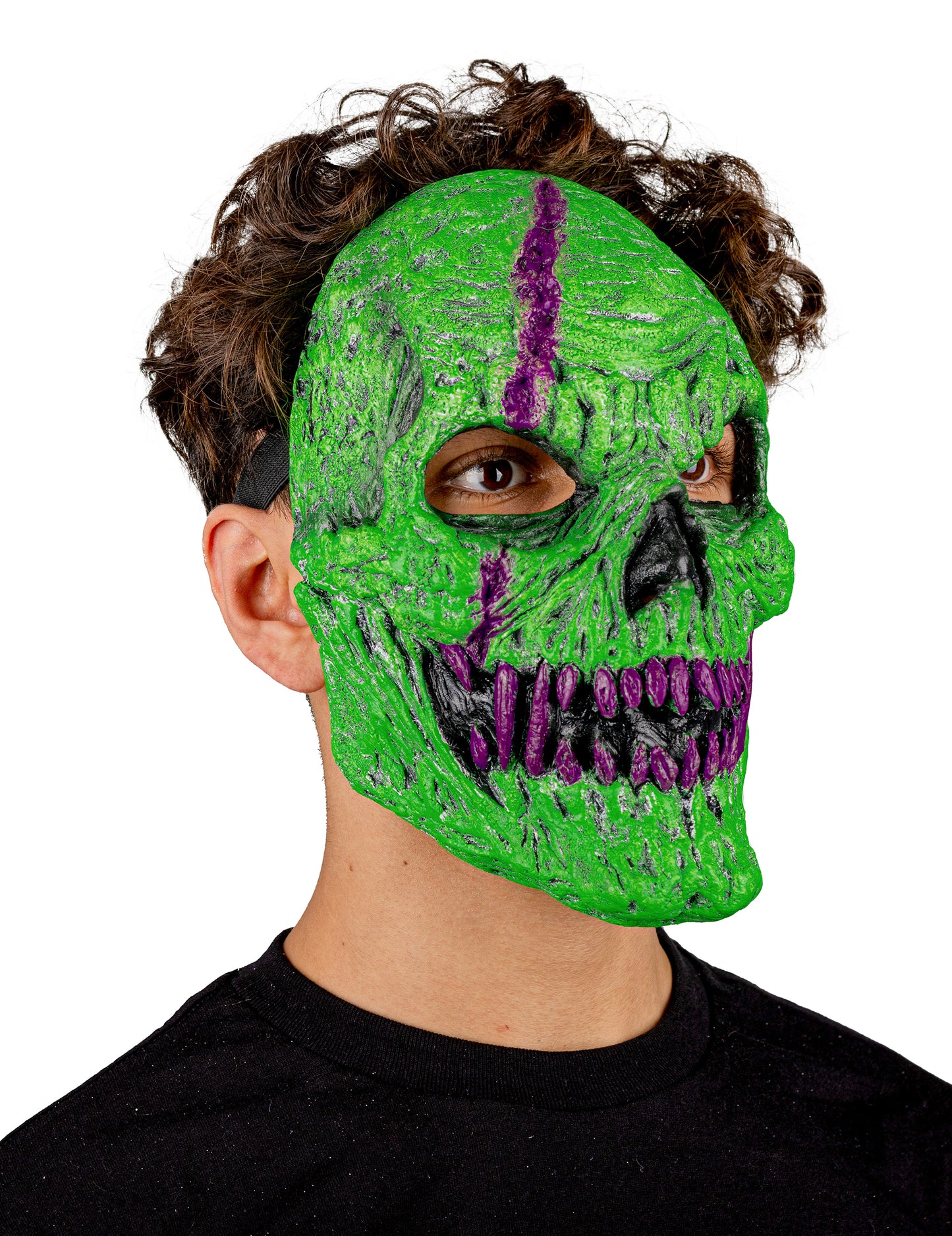 Dospelá zelená démonická maska ​​kostry