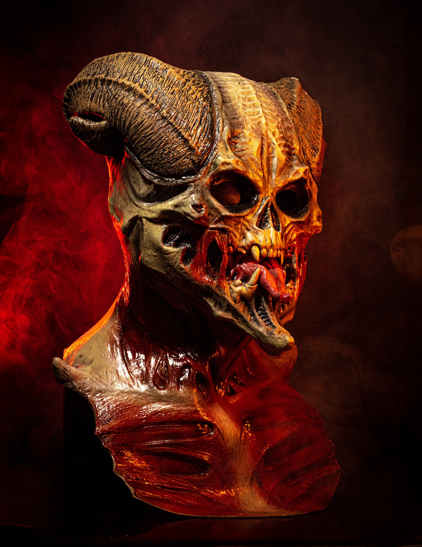 Diabolská kostra maska ​​pre dospelých Halloween