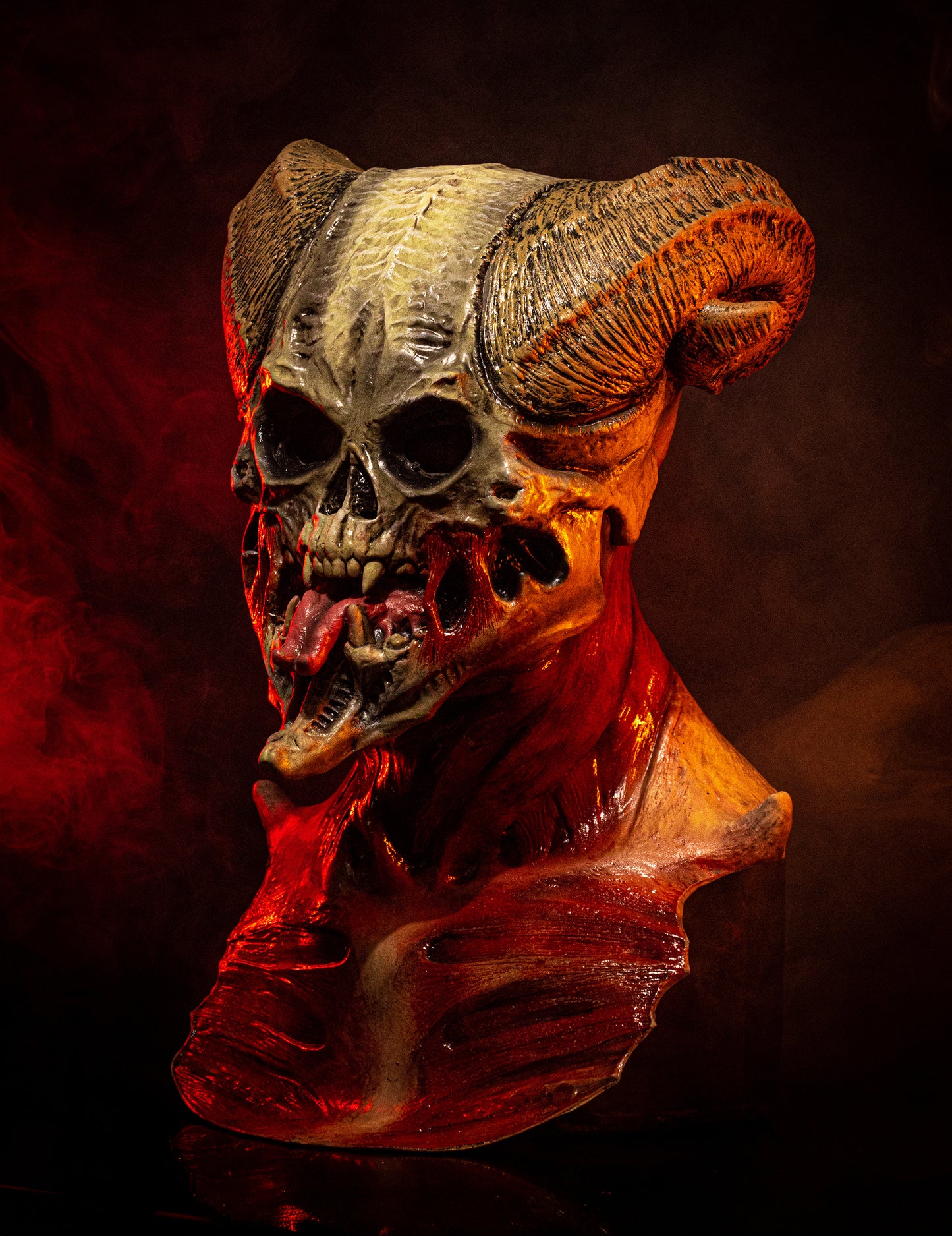 Diabolská kostra maska ​​pre dospelých Halloween