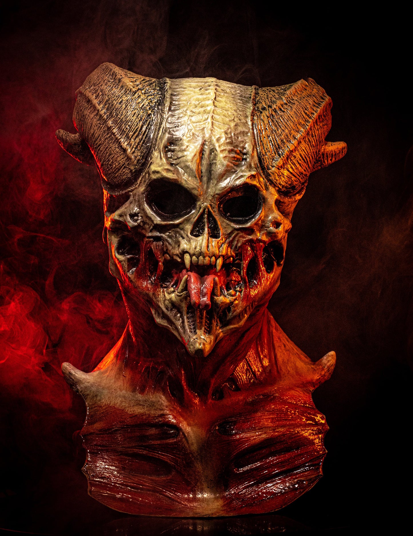 Diabolská kostra maska ​​pre dospelých Halloween