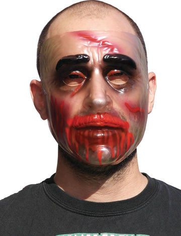 Halloween muž priehľadná maska