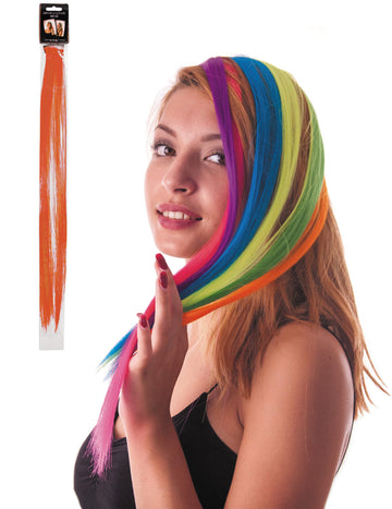 Mèche à clipser pour femme orange