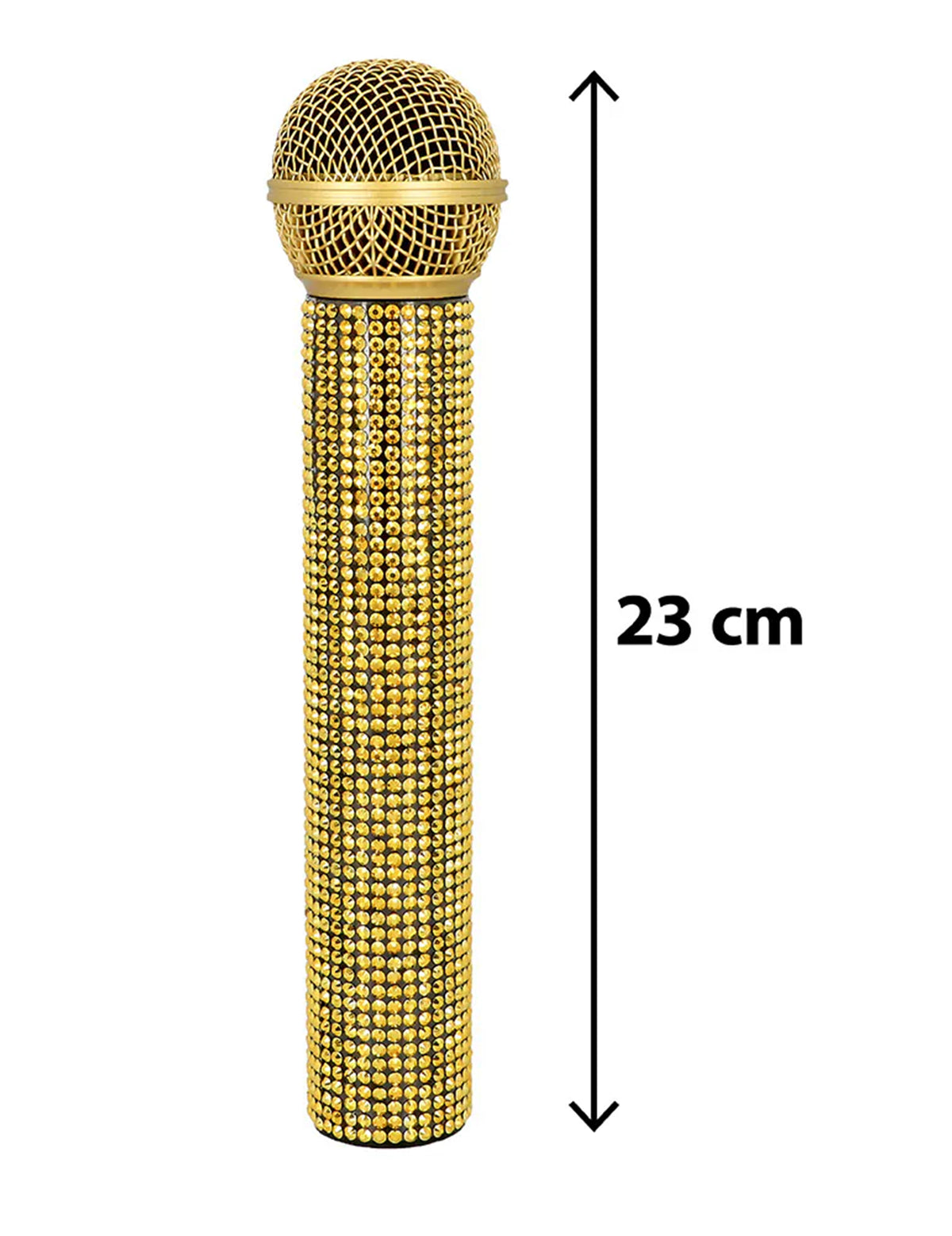 Mikrofón so zlatými kamienkami 23 cm