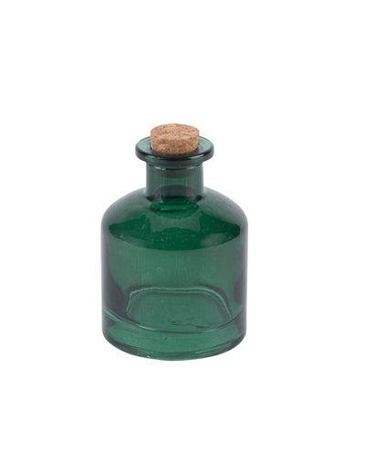 Tmavozelená sklenená mini fľaštička 5,6 cl