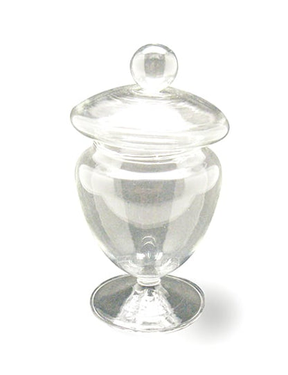 Mini bonbonnière confiseur sur pied en verre transparent