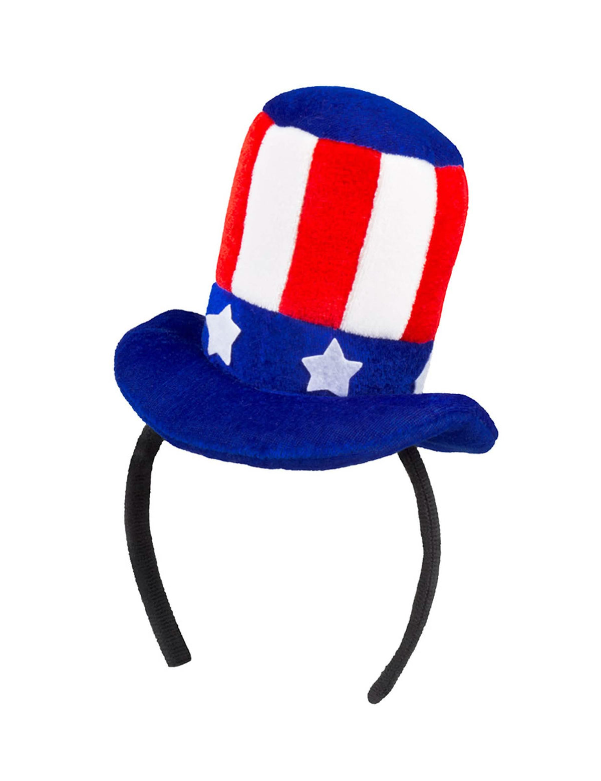Mini americký klobúčik pre dospelého modrá biela červená so hviezdami