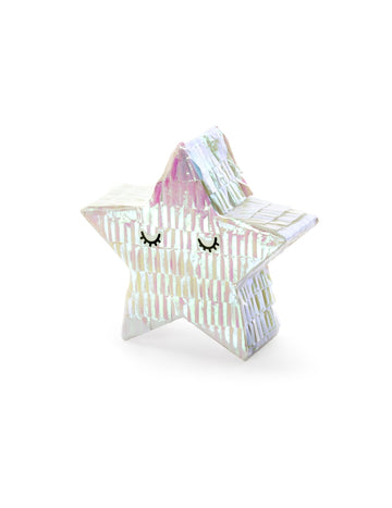 Mini dúhová hviezdicová piñata 10,5 cm na dekoráciu
