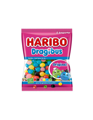 Mini sáčok cukríkov Dragibus Haribo pre deti v mnohých farbách