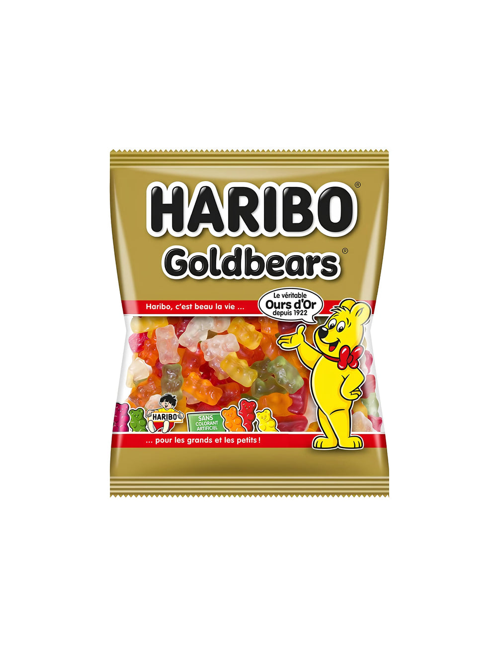 Mini sachet de bonbons Haribo ours d'or pour tous multicolores