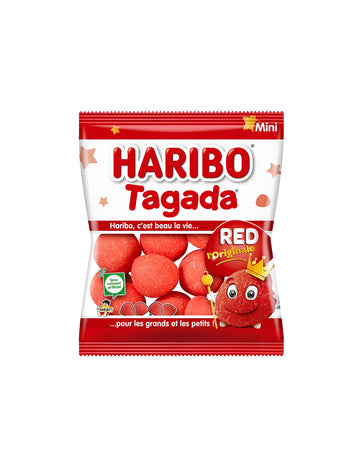 Mini taška cukríkov Haribo Tagada pre deti červená