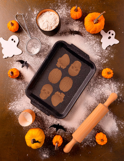 Mise en scène en cuisine du moule silicone Halloween