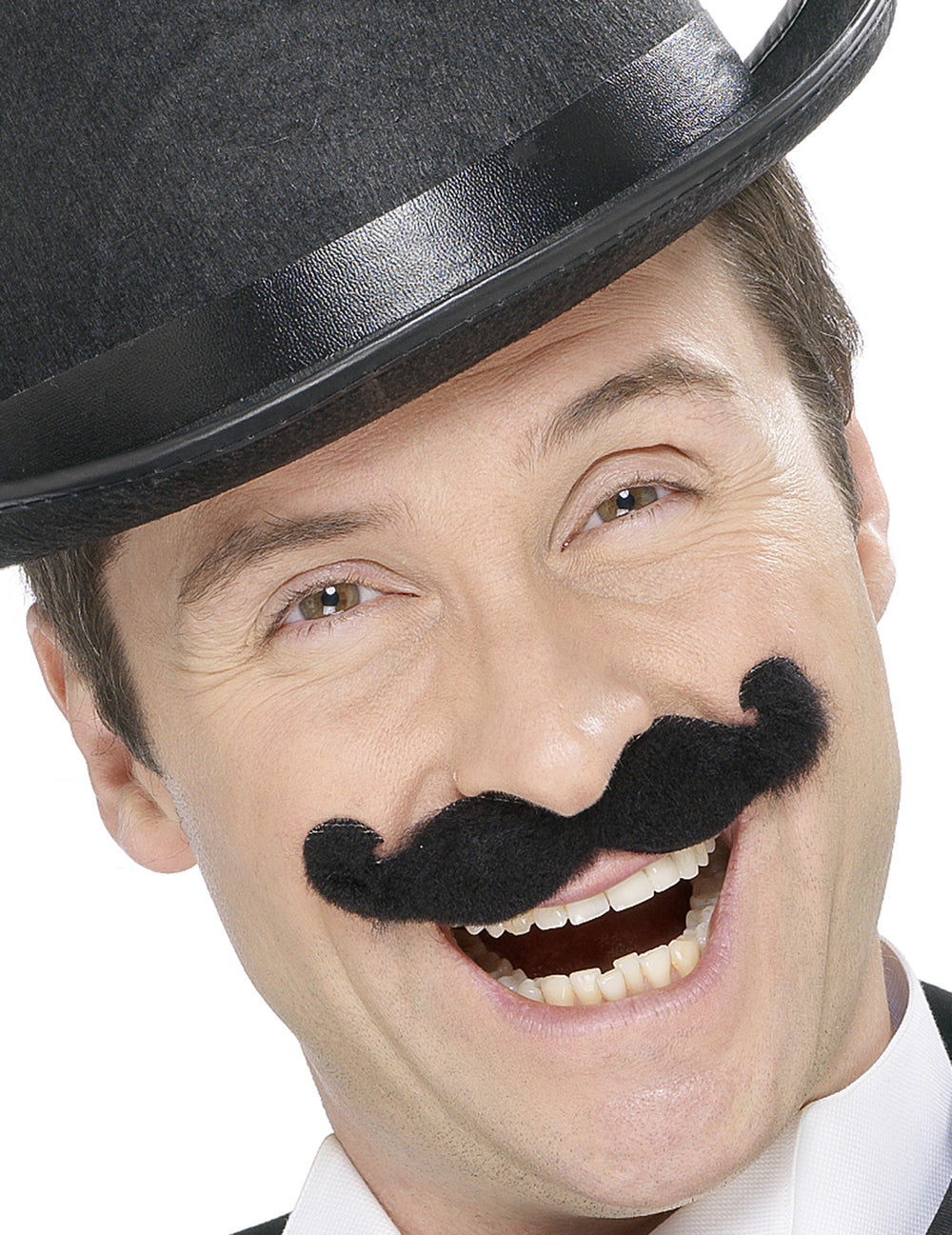 Moustache à l'anglaise pour adulte noire