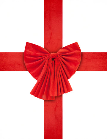 Obrovská červená zamatová mašľa na dvere 52 x 52 cm