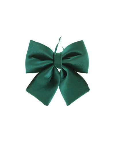 Nœud papillon en velours vert sapin 21,5 x 25 cm