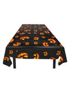Nappe citrouille terrifiante pour Halloween noire et orange
