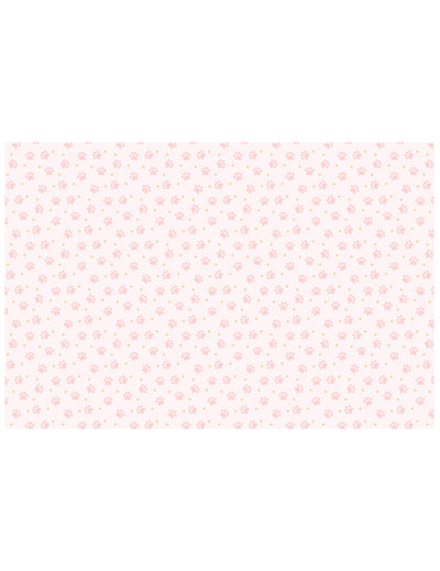 Nappe en papier pattes de chat pour anniversaire rose