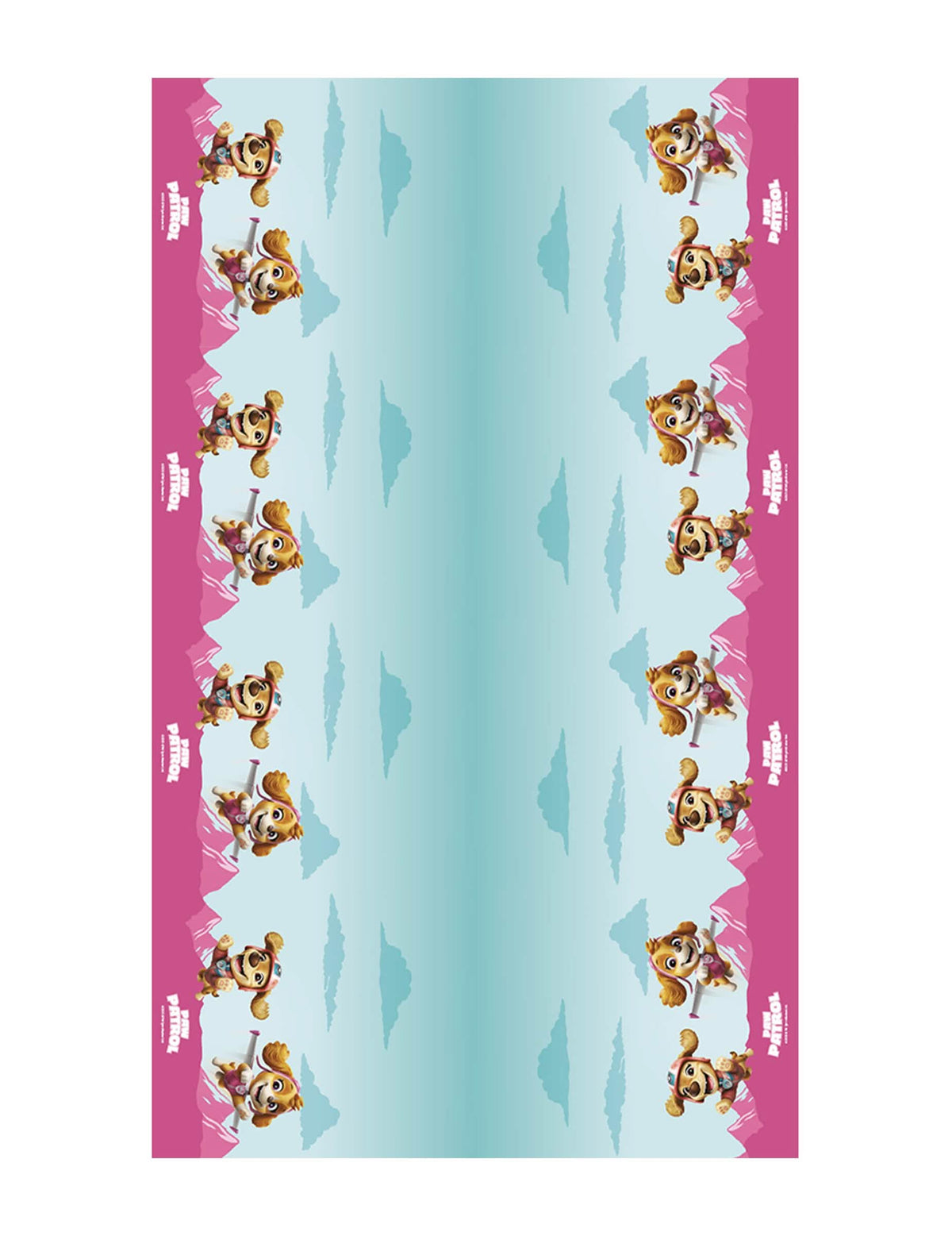 Ružový papierový obrus Labková patrola™ 136cm x 228cm