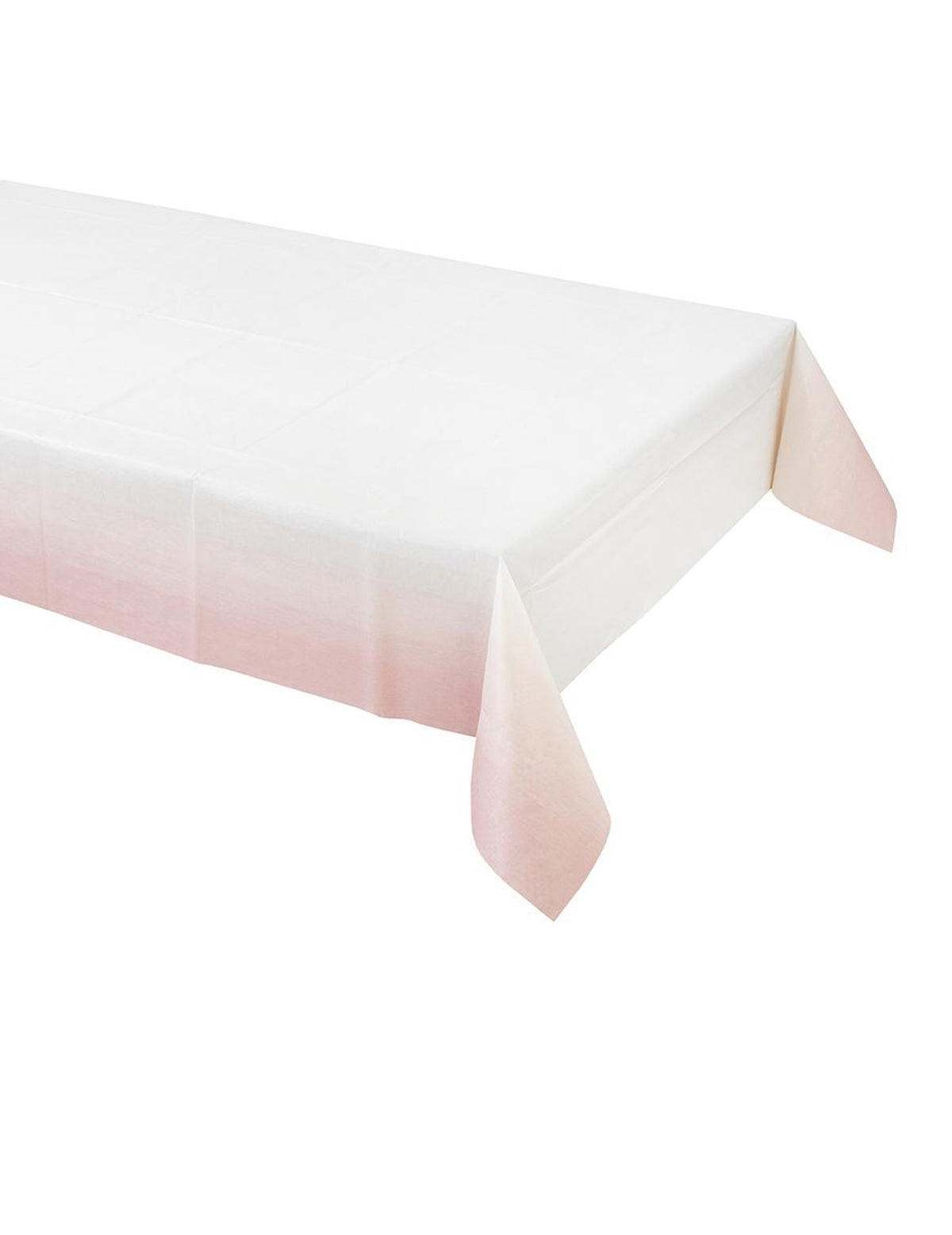 Nappe en papier jetable rose poudré et blanc avec effet dégradé