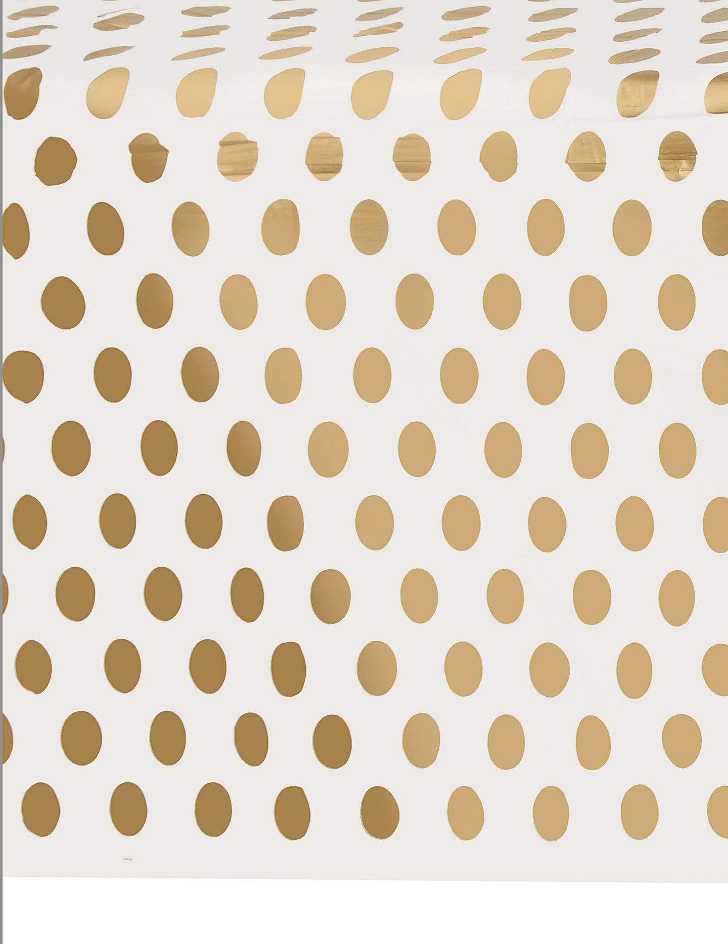 Biely plastový obrus so zlatými bodkami, 137 x 274 cm cm na oslavy a narodeniny