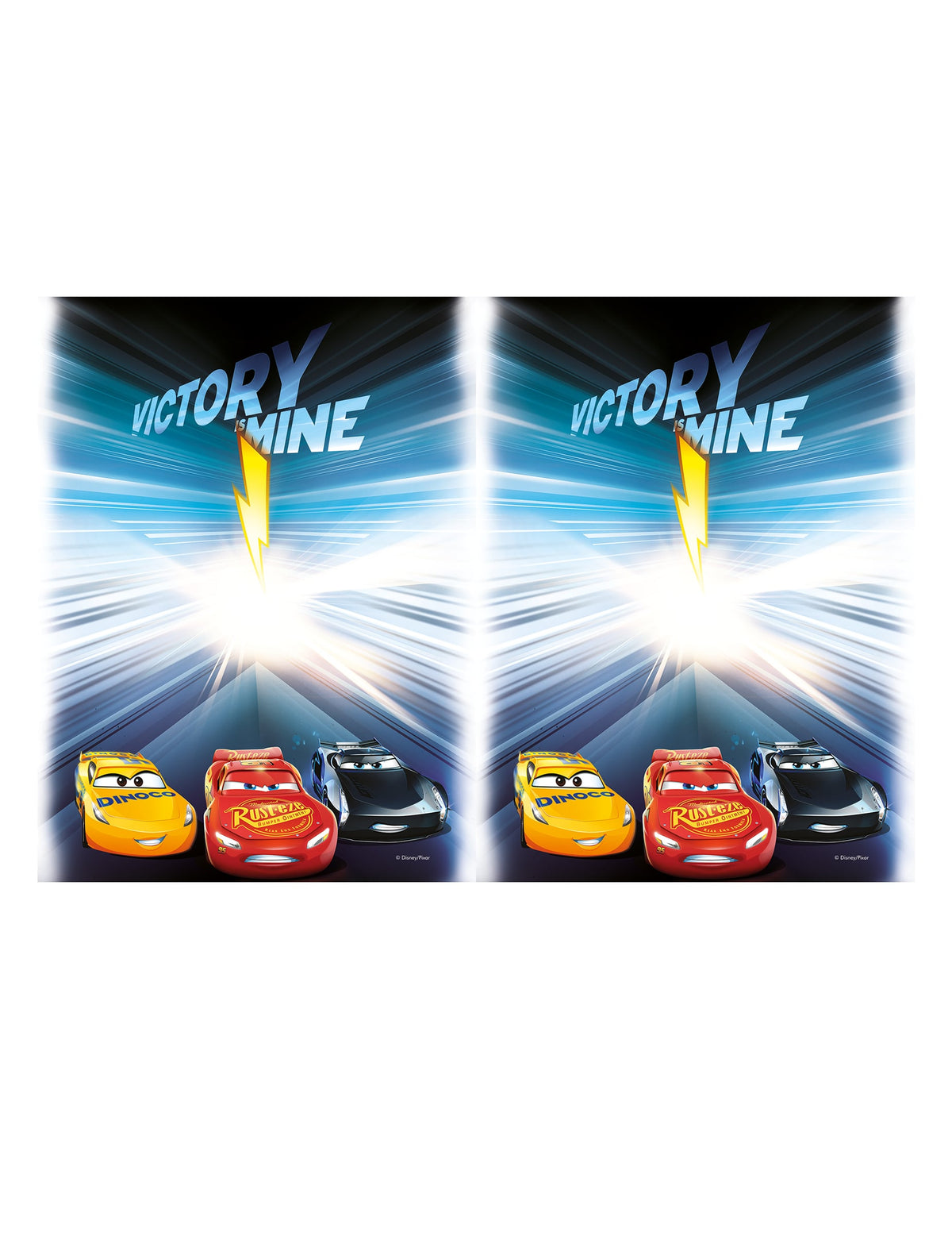 Nappe en plastique Cars pour enfant bleue avec Flash McQueen et personnages