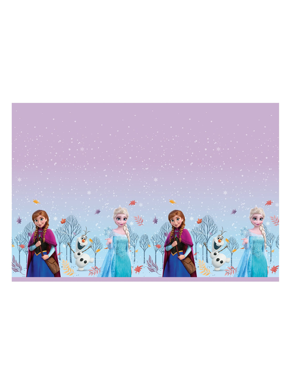 Nappe en plastique La reine des neiges Frozen Idyllic Wonder pour enfant lilas avec Anna Elsa et Olaf