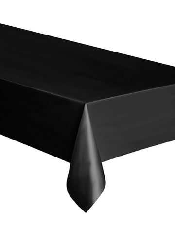 Čierny plastový obrus 137 x 274 cm
