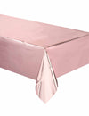 Nappe en plastique rose gold pour fête rose gold métallisé
