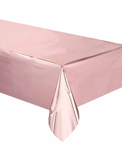 Nappe en plastique rose gold pour fête rose gold métallisé