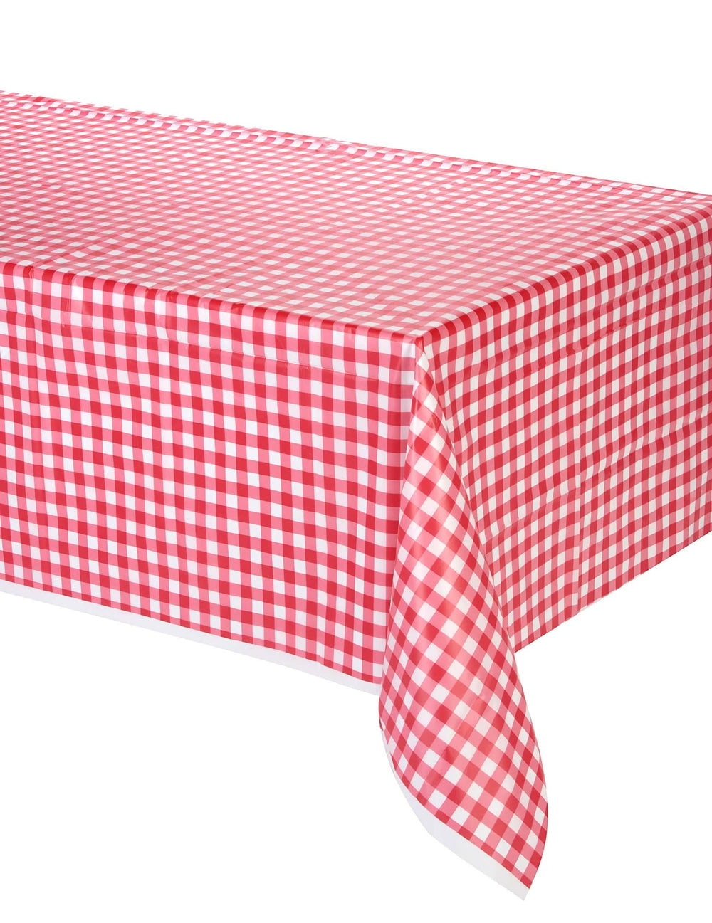 Plastový obrus s červeno-bielou kockou