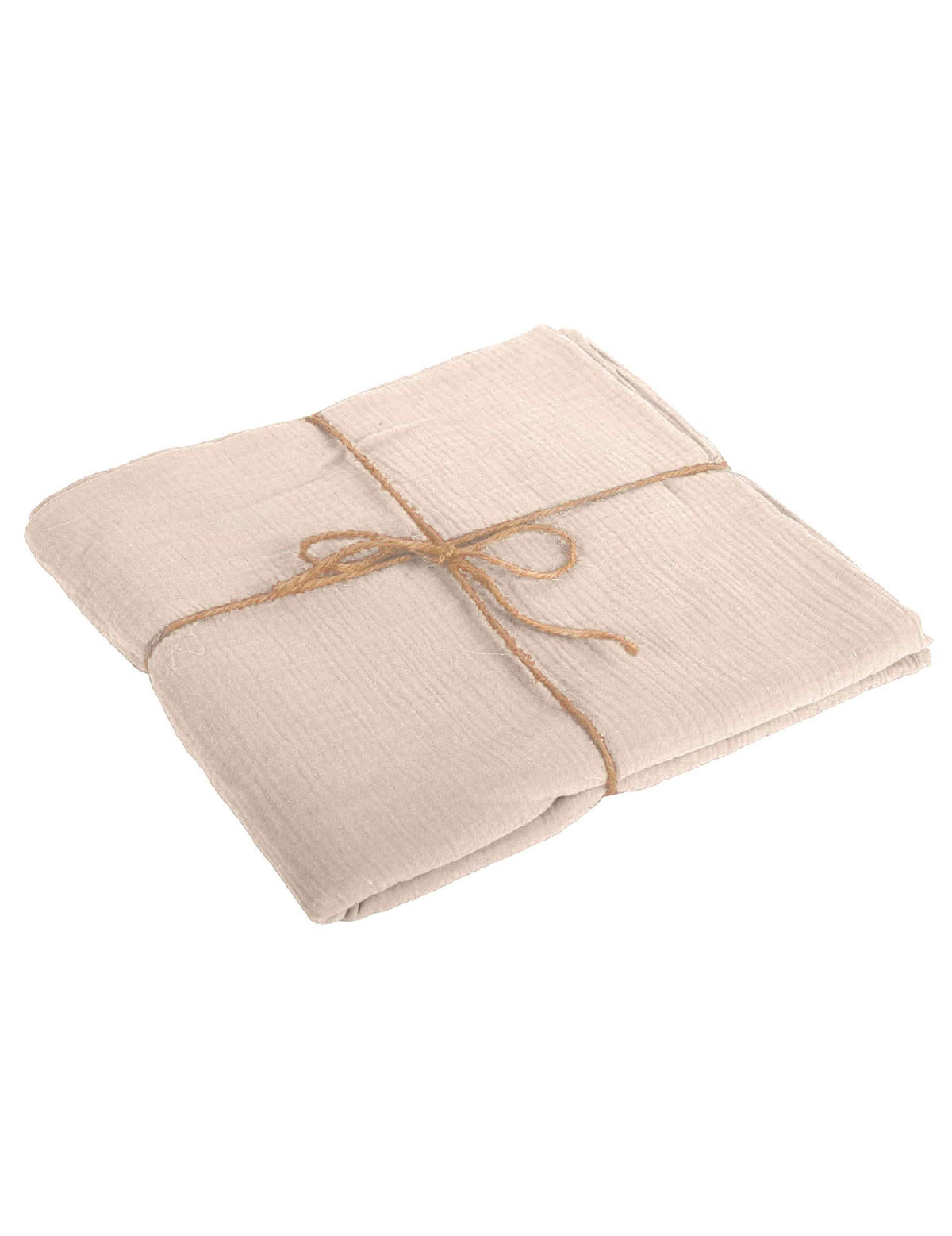 Boho obrus z bavlnenej gázy na dekoráciu v odtieni blush