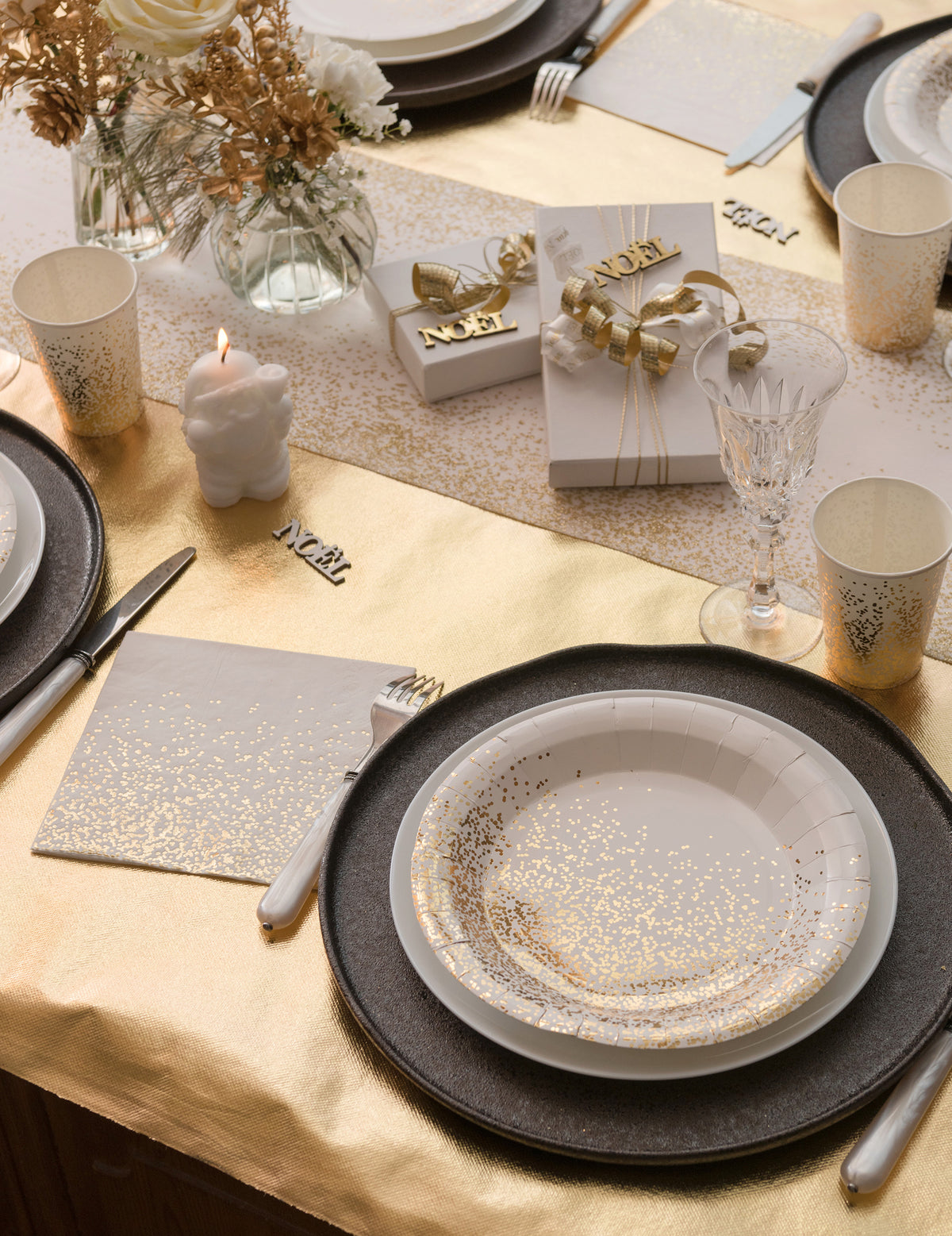 Nappe métallique or 120 cm x 20 m