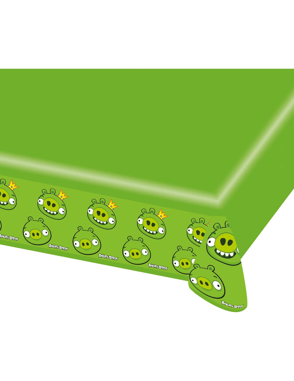 Nappe en plastique Angry Birds verte avec motifs de cochons