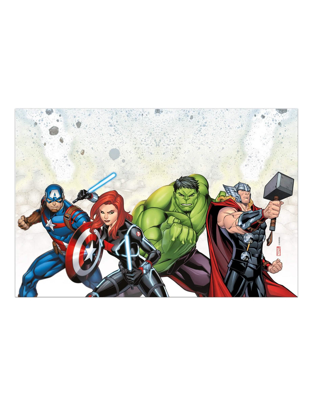 Nappe plastique Avengers Mighty pour fête multicolore avec super-héros