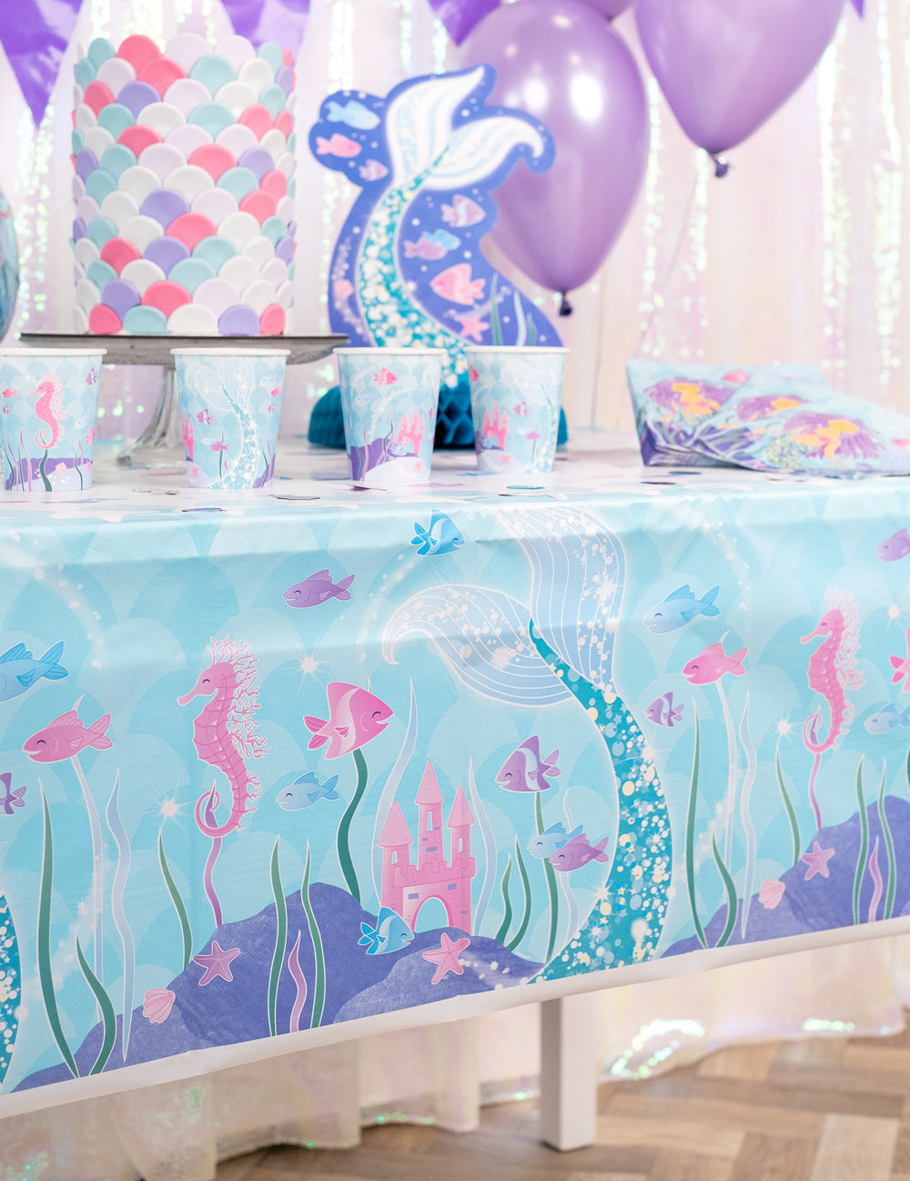 Mise en situation de la nappe plastique jolie sirène