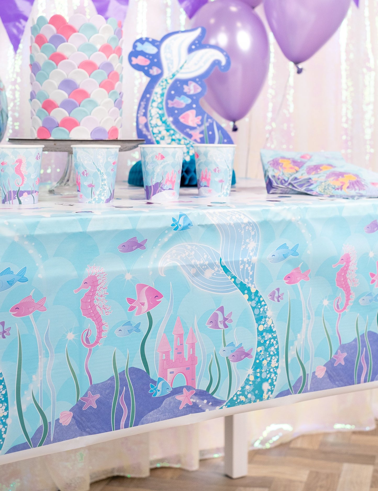 Plastový obrus s motívom morskej panny 137 cm 213 x cm na narodeniny