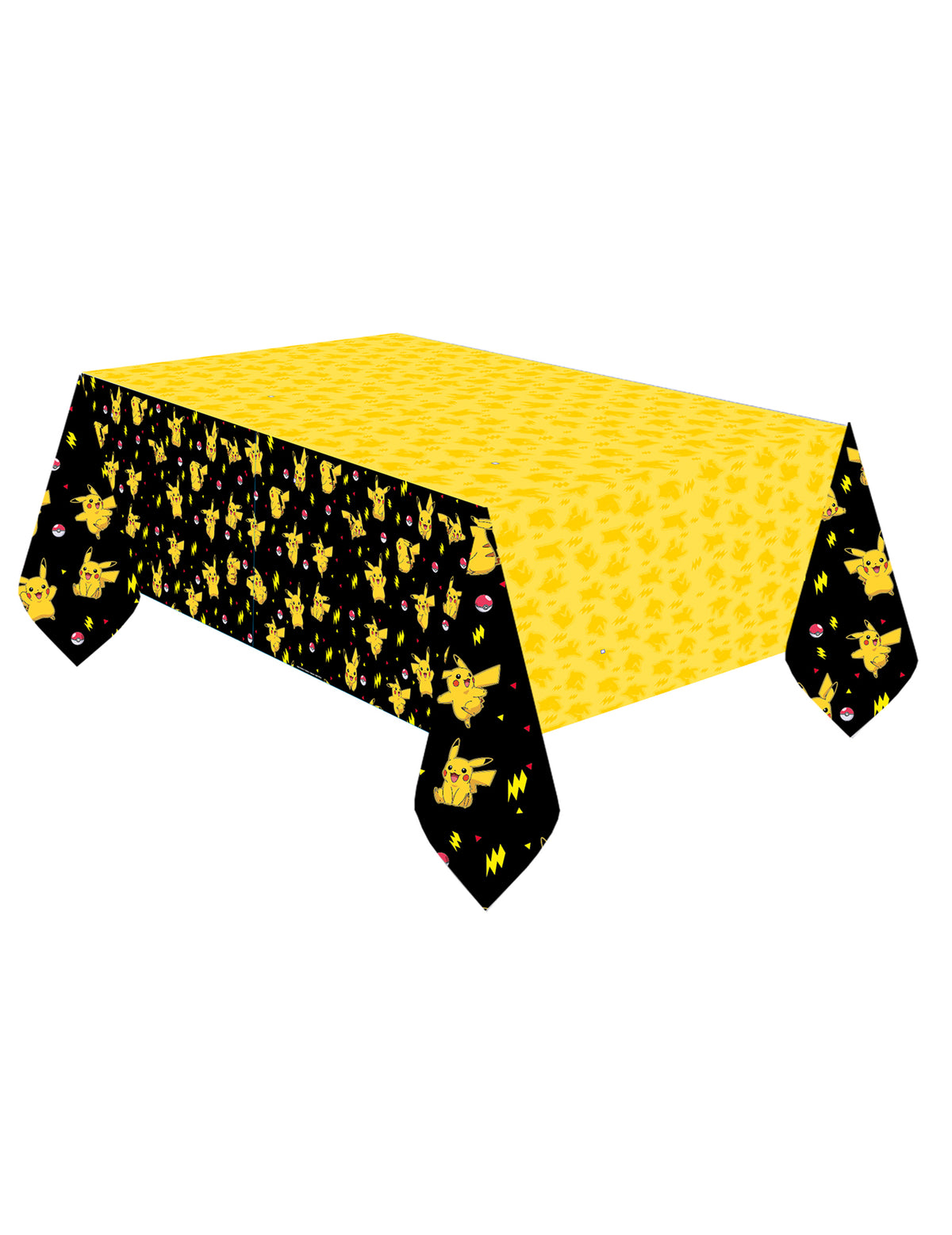 Nappe Pokémon Pikachu jaune et noire avec motifs Pokéball
