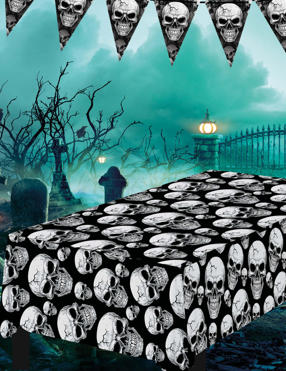 Mise en situation de la nappe tête de mort